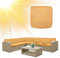 SYLC Draußen Bezüge Für Gartenpolster Wasserabweisende Rattan Sitzkissenbezug Mit Reißverschluss Terrasse Auflagen überwürfe Hussen Für L-Form/Ecke (1 Stück 55×50×10 cm,Mango)