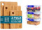 Premium Extra-Thick Wooden Chopping Boards - 3 Piece Bamboo Chopping Board Set - 33x22cm / 28x22cm & Sistema KLIP IT PLUS Food Storage Containers | 1 L | Leak-Proof, Stackable & Airtight Fridge/Freeze