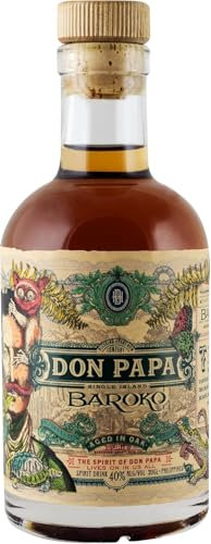 Kleinflasche Don Papa Rum Baroko 0,2 Liter 40% Vol. incl. Rammstein Rum Miniatur Achtung 0,2 Liter