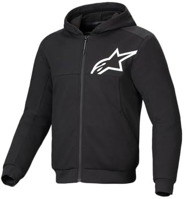Alpinestars Chrome V2 Sport Hoodie Aramid Kapuzenjacke, BLACK WHITE, XL
