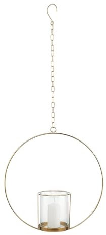 BUTLERS (2 Stück Luna Hängedeko-Ring mit Glaseinsatz Ø40cm