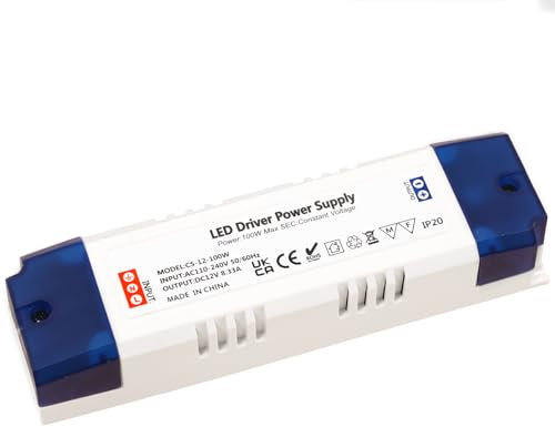 MEEKBOS Trasformatore 220V 12V, 100W 12A Alimentatore AC a DC, Senza Carico Minimo, Senza Sfarfallio, Senza Rumore, Compatibile con G4, GU5.3, MR11, MR16, Strisce LED