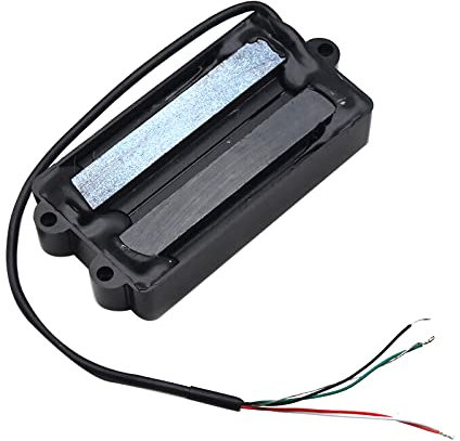 HJIYRE Micro Manche/chevalet for Basse électrique Music Man, Noir, Style Ouvert, humbucker 4 Cordes, Accessoires for Guitare Basse