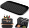 Tapis Silicone Air Fryer Compatible avec Ninja AF500EU AF400EU AF451EU DZ401 Foodi Max Dual Zone 9,5L-10,4L, Étagère de Rangement Accessoires Air Fryer Multifonctions Anti-poussière Facile à Nettoyer