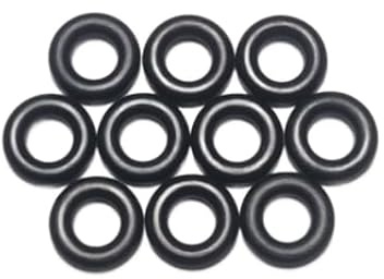 Einzelne Premium O-Ringe aus NBR70 in Carbon Black, Dichtungsringe (10 Stück, 6x3)