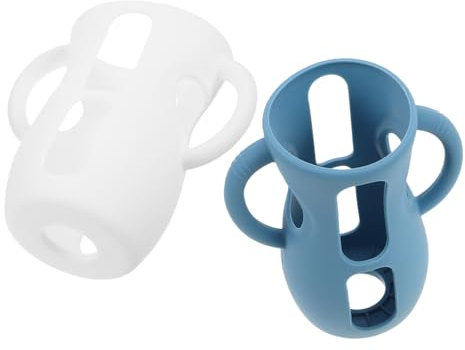 TOYANDONA 2pcs Silicone Bottle Cover Adapter for Bottle Handles Feeding Protector Nursery Sleeve Replacement