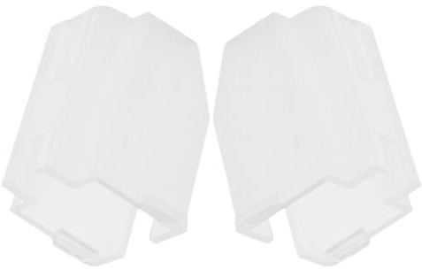 Plastic Record Needle Protective Cover Replacement 2pcs | White Finish, Easy to Install and Remove, Safeguard against Dust for Turntable Stylus