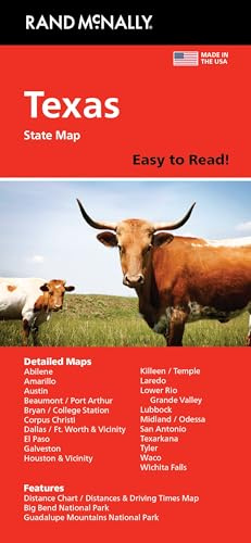 Rand McNally Easy to Read: Texas State Map