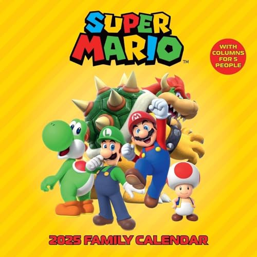 Super Mario Family Organiser Calendar 2025