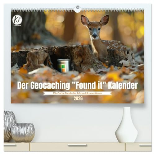 Der Geocaching Found it Kalender (hochwertiger Premium Wandkalender 2026 DIN A2 quer), Kunstdruck in Hochglanz: Die gefundenen Dosen eintragen - Stolz das Werk betrachten (CALVENDO Hobbys)