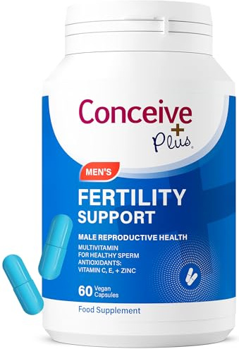 CONCEIVE PLUS Male Fertility Supplements - Boost Sperm Count, Motility & Libido - Maca Root, Folic Acid, L-Arginine, Zinc & Magnesium - Multivitamin for Men’s Health & Fertility Support, 60 Caps