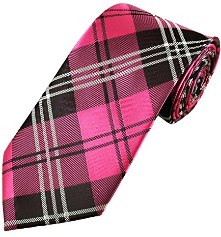 WickedFun Mens Slim Skinny Solid Color Plain Stripe Satin Rainbow Tie Neck tie Check Novelty