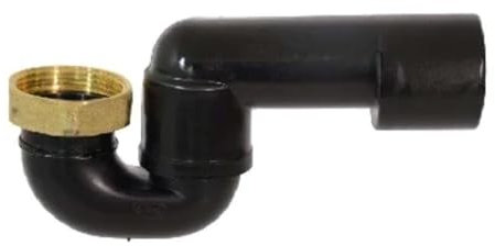 Ghidini DIANFLEX_8033408916781 Siphon Baignoire articulé en PHED avec écrou en Laiton 1 1/2, Multicolore