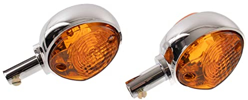 MZA-Flügel Set: 2 Blinker in Chromoptik mit orangenem Glas - Simson KR51/1 Schwalbe, KR51/2 Schwalbe, SR4-2 Star, SR4-3 Sperber, SR4-4 Habicht, MZ ES