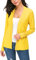 EXCHIC Femmes Manches Léger Manches Longues Devant Ouvert Tricoté Cardigan Gilets (XL, Jaune Citron)