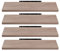 EUGAD Wandregal Wandboard 4er Set Hängeregal Holz Board Modern Eiche Gelb 80x22,9x3,8cm 0117QJ-4