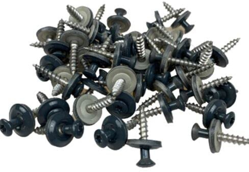 Spenglerschrauben mit 15 mm Dichtscheibe 4,5 x 25 mm (50 Stück, anthrazit 7016)