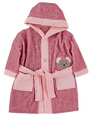 Sterntaler Bademantel Accappatoio con Cappuccio, Mabel Il Topolino, età: 2-4 Anni, Taglia: 104, Rosa, Bimba