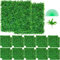 VEVOR Künstliche Buchsbaumplatte UV, Buchsbaumhecke Wandpaneele, Kunstrasen Hintergrund Wand 4 cm grüne Graswand, gefälschte Hecke für Dekor Sichtschutzzaun Innen, Außenbereich (25,4 x 25,4 cm, 24)
