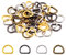 Swpeet 120Pcs 1/2 Zoll.13mm 4Farben Mehrzweck Metall D Ring Halbkreisring D Ring für Hardware Taschen Ring Hand DIY Zubehör (gemischte Farbe, 1/2 Zoll)