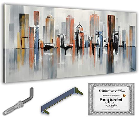 Monica Mirafiori I 100x50 cm I Tableau Peint à la Main I Modèles Tableau I Peintre Moderne I Tableaux Peintures I Toile sur Cadre en Bois