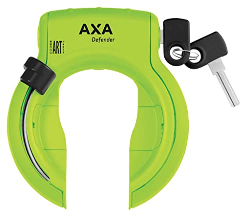 AXA Defender Art Rahmenschloss Grün inkl. Fahrradklingel