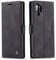 Ququcheng123 Lederhülle kompatibel mit Samsung Galaxy Note 10 Plus Hülle,Flip Case Schutzhülle Klapphülle Handyhülle mit Standfunktion-Schwarz