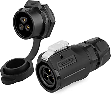 CNLINKO LP-16 Industrieller Wasserdichter Steckverbinder IP68 Rundsteckverbinder Schnellverschluss Luftfahrtstecker PBT-Gehäusestecker Aviation-Anschluss M16 2-9 Polig Gewindebuchse (3 Polig)