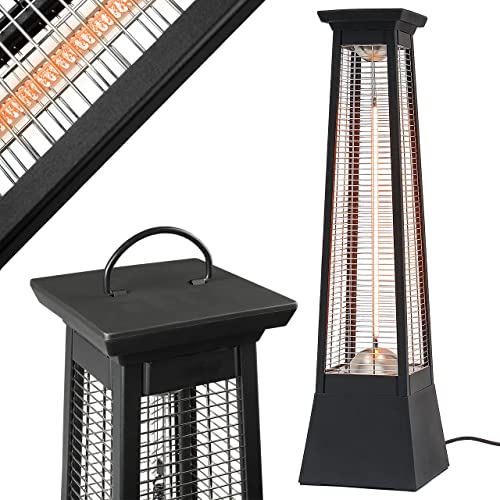 WALTER Professional Infrarot Standheizstrahler 2000 W, hochwertige Carbon-Infrarot Technologie, besonders schnell aufgeheizt, geräuschlos, Innen und Außen einsetzbar, Standheizung, perfekte Rundwärme