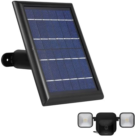 Wasserstein Solar Panel Compatible With Blink Floodlight & Outdoor Camera - Solar Power for Your Home Security System - (Floodlight & Camera NOT Included)