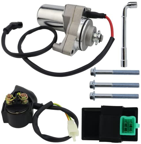 STABSOLI Démarreur à 3 boulons et relais solénoïde et CDI pour 50cc 70cc 90cc 100cc 110cc 125cc ATV Dirt Bikes Go Karts chinois Pit Bike Quad 4 roues Dune Buggy Sandrail SSR Roketa Taotao Jonway SunL