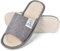 Colexy Pantofole da Donna da Uomo Antiscivolo, Lino di Cotone Materiale Comode e Traspiranti Slippers per Interni Pantofole Ospiti Lavabili Primavera Estate Ciabatte per Hotel Casa Spa (Grigio, 44)