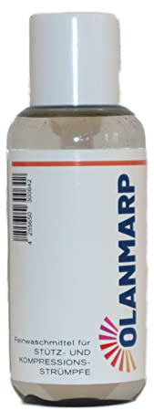 Olanmarp Feinwaschmittel Konzentrat für Kompressionsstrümpfe (100ml) | Waschmittel für Kompressionsstrümpfe & Stützstrümpfe – Hand- & Maschinenwäsche – ergiebiges Konzentrat