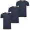 riverso Tshirt Herren Regular Fit RIVLenny 3er Pack Set Rundhals Kurzarm Sommer Tee Shirt leichte Baumwolle Flammgarn Einfarbig Blau XL, Größe:XL, Farbe:Navy