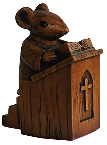 VAAC Church Mouse Decoration,Church Mouse Figurine,Spring Ornament,Resin Statue Tabletop Ornament,Easter Decor (1Pcs)