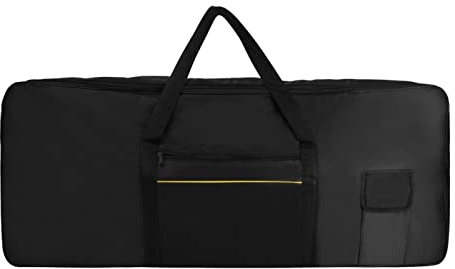 Fiacvrs 1 x 61 Tasten Elektronische Tastatur Tasche Oxford Stoff Elektronische Tastatur Kissenbezug Wasserdicht Stoßfest Tragbare elektronische Tastatur Tasche (schwarz)