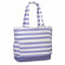 VASCHY Borsa Mare Donna,Borsa Spiaggia Tela Grande Famiglia Impermeabile con Cerniera Beach Bag Pieghevole con Tasche Multifunzione Striscia Viola