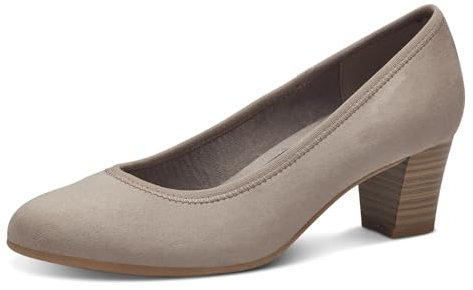 Jana Damen Pumps mit Blockabsatz Vegan, Grau (Hellgrau), 37 EU