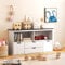 DREAMADE Kinderregal Spielzeugschrank mit 4 Schubladen auf Rollen, Spielzeugaugbewahrug für Kinder, Spielzeug-Organizer Spielzeugregal für Kinderzimmer Wohnzimmer, 121 x 33 x 62 cm (4 Schubladen)