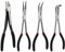 CASOMAN 4 PCS Extra Long Needle Nose Pliers Set, Include 11 Long Nose Plier, 90° & 45° Bent Nose Pliers, Long Diagonal Cutting Plier, Non-Slip Handle