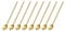 sourcing map Inox Acier Cuillère Pailles, 8Pcs 7.3 Réutilisable Métal Long Poignée Paille Cuillère Coeur Forme Boire Pailles pour Milkshake Boissons Cocktail, Doré
