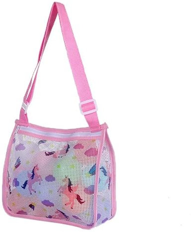 Strandtasche Kinder Aufbewahrungstasche Muschel Aufbewahrungstasche Spielzeug Strandtasche Verschiedenes Aufbewahrungstasche (Einhorn)