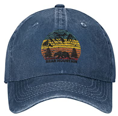 874 Baseballkappe Vintager Bär Und Berg Baseball Kappe Retro Basecap Atmungsaktiv Baseball Mützen Für Ausflug Sport Athletic