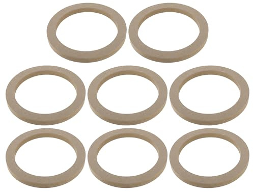 uxcell Universal 6.5 Inch Speaker Subwoofer Mounting Spacer rings solid | 8 Pcs, Wood, Beige