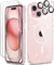 TIESZEN Compatible with iPhone 15 Plus Case Glitter, [Compatible with Magsafe], with Screen Protector + Camera Lens Protector, Sparkly Shockproof Hard Phone Case for Women 6.7, Shiny Clear