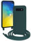 FERLAN Silikon Handykette für Samsung Galaxy S10e Hülle mit Band,Stylische Verstellbarer Halskette Handyhülle,Necklace (abnehmbar) Hülle mit Band,Handyhülle für zum Umhängen,Dunkelgrün