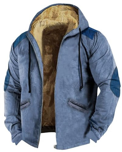 FeiBeauty Herren Strickjacke Mit Reissverschluss Karo Jacke Drückjagd Jacken Winter Jacket Pulli Wolle Jackenerweiterung Schwangerschaft
