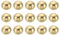 PATIKIL M6x1 Gewinde Hutmuttern Knopf 15 Pack Messing Kugel Lampe Dekoration Schraubkappen Mutter Abdeckmutter für Möbel Beleuchtung oder Basteln Projekt 12mm