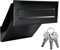 ALSTEN TECH Buzón de pared para tu casa u oficina – para muro – Buzón empotrable con placa para nombre, buzones en color negro antiguo A4 – Acero galvanizado RAL9017