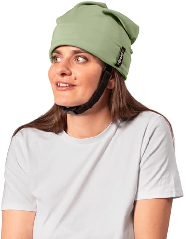 Ribcap Lenny Summer Medizinischer Schutzhelm – Sicherer und Stilvoller Kopfschutz für Sturzgefährdete | Khaki | Klein 53-55 cm| Ideal für Epilepsie, Erwachsene, Senioren und alle Aktivitäten